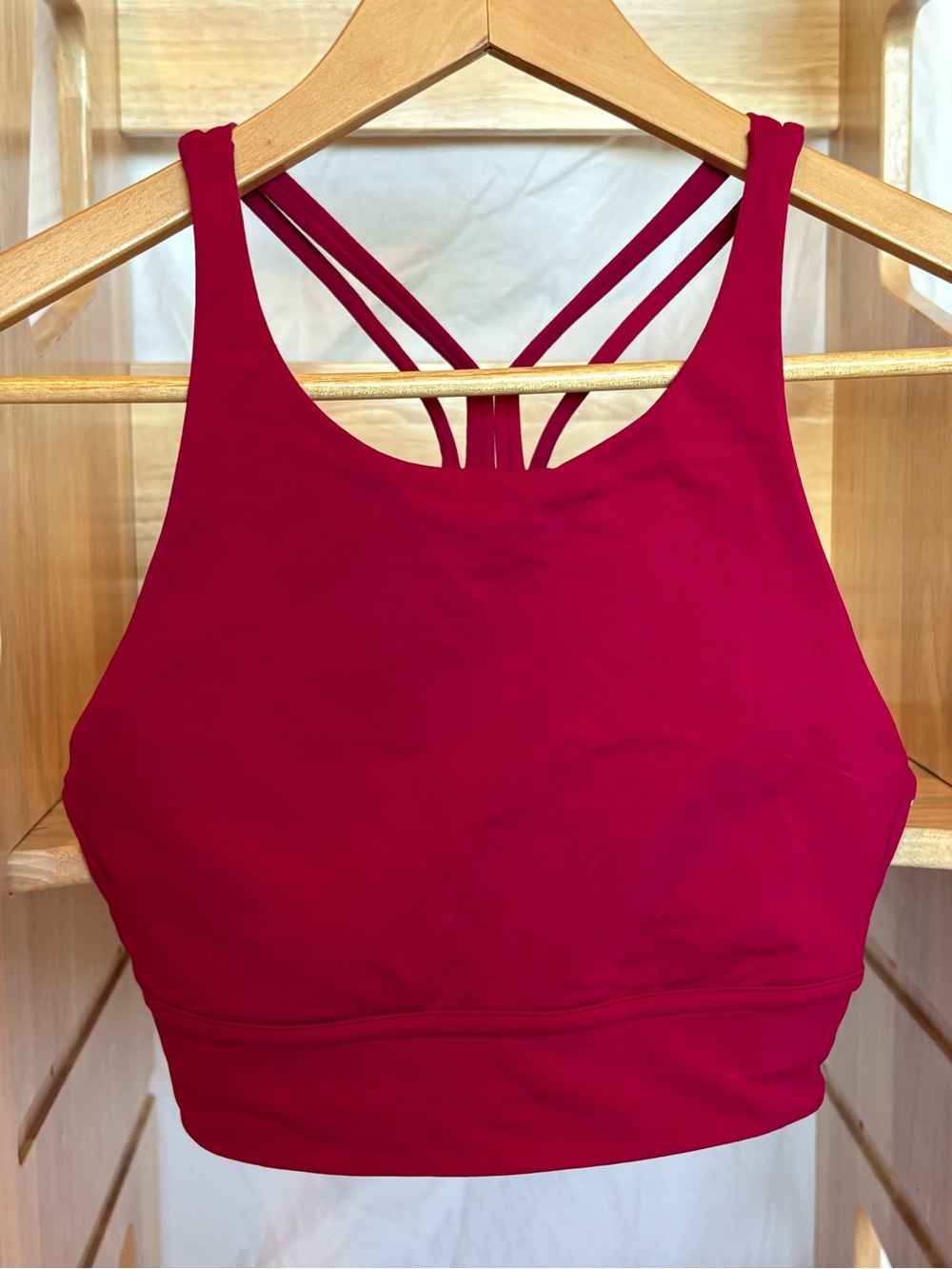 lululemon athletica Women's High-Neck Strappy Sports Bra - Deep Red